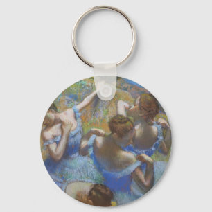 Klassieke Edgar Degas Blauwe Danseressen Ballet Ku Sleutelhanger