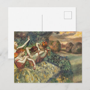 Klassieke Edgar Degas Vier Danseressen Ballet Kuns Briefkaart