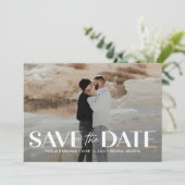 Klassieke Editable Bold Kleur Save The Date Kaart (Staand voorkant)