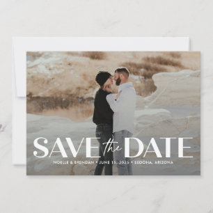 Klassieke Editable Bold Kleur Save The Date Kaart