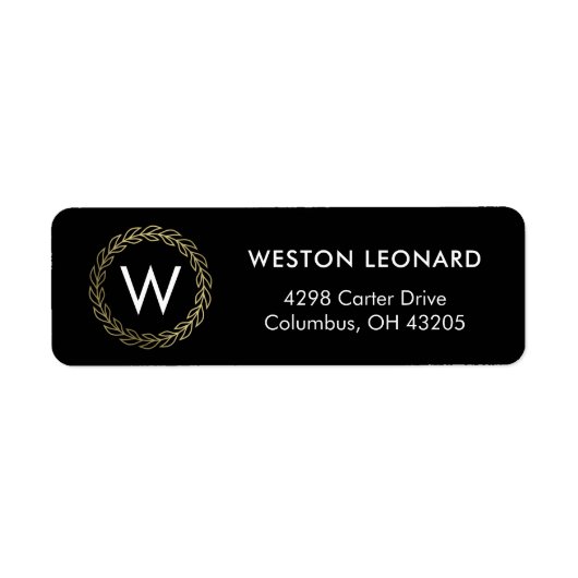 Klassieke, EDITABLE KLEUR Afstuderen Label (Voorkant)