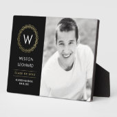 Klassieke, EDITABLE KLEUR Afstuderen Plaque Fotoplaat (Zijkant)