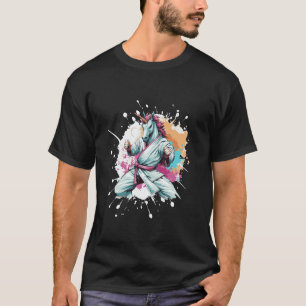 Klassieke Eenhoorn Karate Dieren Vechters Judo T-shirt