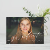 Klassieke eenvoudige aankondiging van het afstuder (Staand voorkant)