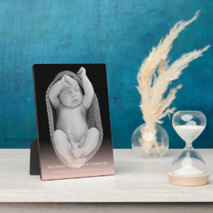 Klassieke Eenvoudige Blush Roze Verlopen Baby Meis Fotoplaat