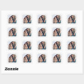 Klassieke Eenvoudige Gelukkige Verjaardag Familie Vierkante Sticker (Vel)