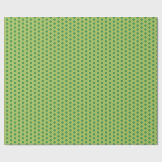 Klassieke eenvoudige groene poka doet kerstmis cadeaupapier (Vlak)