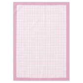 Klassieke Eenvoudige Pastel Roze Plaid Sweet Gathe Tafelkleed (Voorkant)