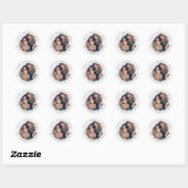 Klassieke Eenvoudige Verjaardag Familie Foto Ronde Sticker (Vel)