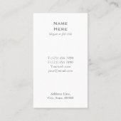 Klassieke, eenvoudige verticale Visitekaartje (Achterkant)