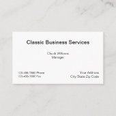 Klassieke eenvoudige Visitekaartjes (Voorkant)