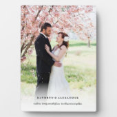 Klassieke eenvoudige witte gradiënt bruiloft foto  fotoplaat (voorkant)