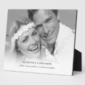 Klassieke eenvoudige witte gradiënt bruiloft foto  fotoplaat (Zijkant)