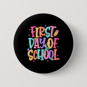 Klassieke Eerste Schooldag Leraar Meisjes Kinderen Ronde Button 5,7 Cm