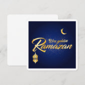 Klassieke Eid Mubarak Ramadan Greetings Card Kaart (Voorkant / Achterkant)