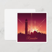 Klassieke Eid Mubarak Ramadan Greetings Card Kaart (Voorkant / Achterkant)