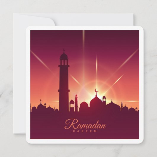 Klassieke Eid Mubarak Ramadan Greetings Card Kaart (Voorkant)