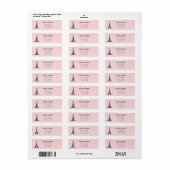 Klassieke Eiffeltoren Script Return Address Label (Full Sheet)