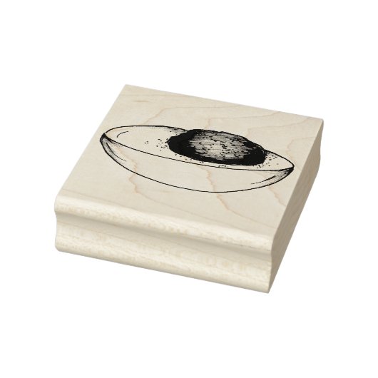 Klassieke eigekkige picknicum-voedingsfadie 	rubberstempel (Stempel)