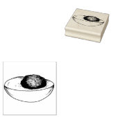 Klassieke eigekkige picknicum-voedingsfadie 	rubberstempel (Gestempeld)