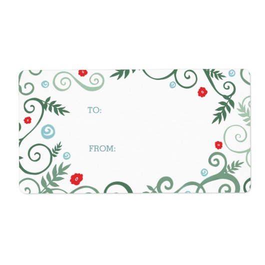 Klassieke Elegance Gift Label Labels (Voorkant)