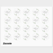 Klassieke Elegance Script Greenery Dank u Ronde Sticker (Vel)
