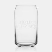 Klassieke Elegant Black Simple Custom Weddennames Blikvorm Glas (Achterkant)
