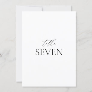 Klassieke Elegant Black White Wedding Table Kaart