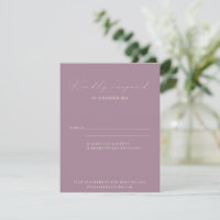 Klassieke Elegant Dusty Paars Script Wedding