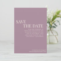 Klassieke Elegant Dusty Paarse Typography Wedding