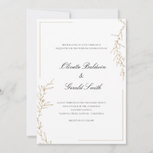 Klassieke Elegant Gold Flower Branch Wedding
