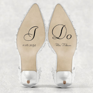 Klassieke Elegant Ik Doe Bruid Trouwschoenen Custo Sticker