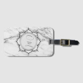 Klassieke Elegant Marble OM Bagagelabel (Voorkant (horizontaal))