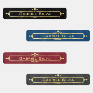 Klassieke Elegant Professional Gold Deco-naam Labels