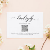 Klassieke Elegant Script Wedding QR Code RSVP Card