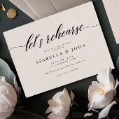 Klassieke Elegant Script Wedding Rehearsal Dinner Kaart