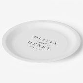 Klassieke Elegant Script Wedding Rehearsal Dinner Papieren Bordje (Gekanteld)