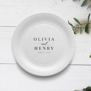 Klassieke Elegant Script Wedding Rehearsal Dinner Papieren Bordje