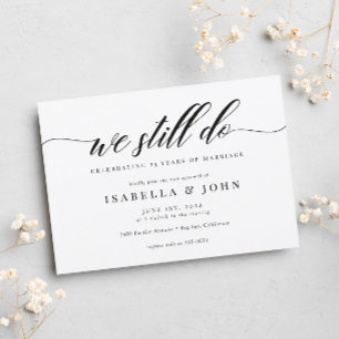 Klassieke Elegant Script Wedding Vow Renewal Kaart