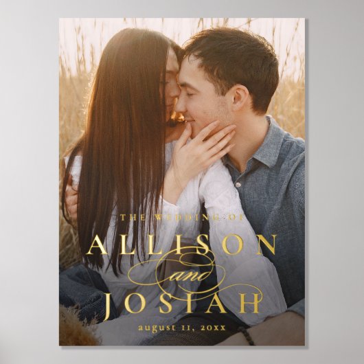 Klassieke Elegant Type Fotobruiloft Folie Afdrukken (Voorkant)