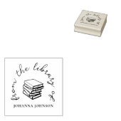 Klassieke elegante aangepaste naam uit het bibliot 	rubberstempel (Gestempeld)
