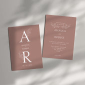 Klassieke Elegante Bloemen Huwelijksuitnodiging Kaart