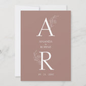 Klassieke Elegante Bloemen Huwelijksuitnodiging Kaart (Voorkant)