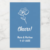 Klassieke & Elegante Bloemenschets Wijn Etiket (Enkel label)