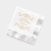 Klassieke elegante bruiloft folie servetten (Links)