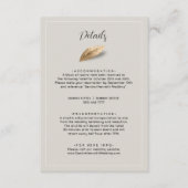 Klassieke & Elegante Bruiloft Informatiekaartje (Voorkant)