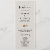 Klassieke & Elegante Bruiloft Programma (Voorkant)