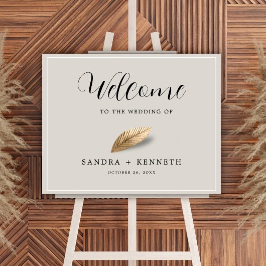 Klassieke & Elegante Bruiloft Welkom Poster