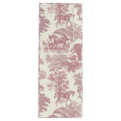 Klassieke Elegante Chic Roze Paarden Land Toile Wijn Cadeautas (Voorkant)