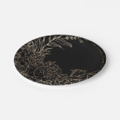 Klassieke elegante en moderne goudmakreel papieren bordje (Gekanteld)